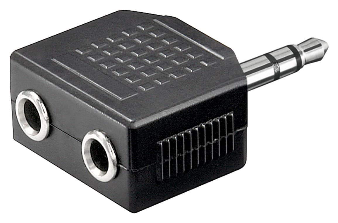 Adaptateur casque Goobay AUX, jack 3,5 mm 1 vers 2