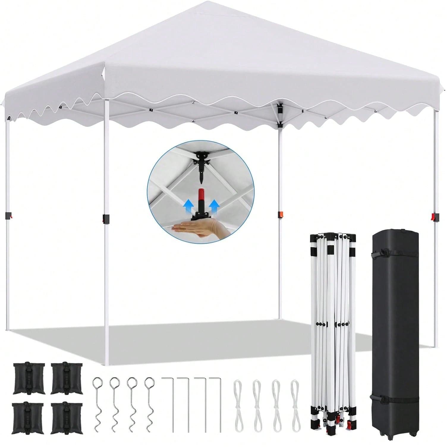 Tonnelle pliante 3x3m, étanche, stable, tente de jardin pliable avec Oxford 420D, tente de fête, protection UV 50+, tonnelle de jardin réglable en